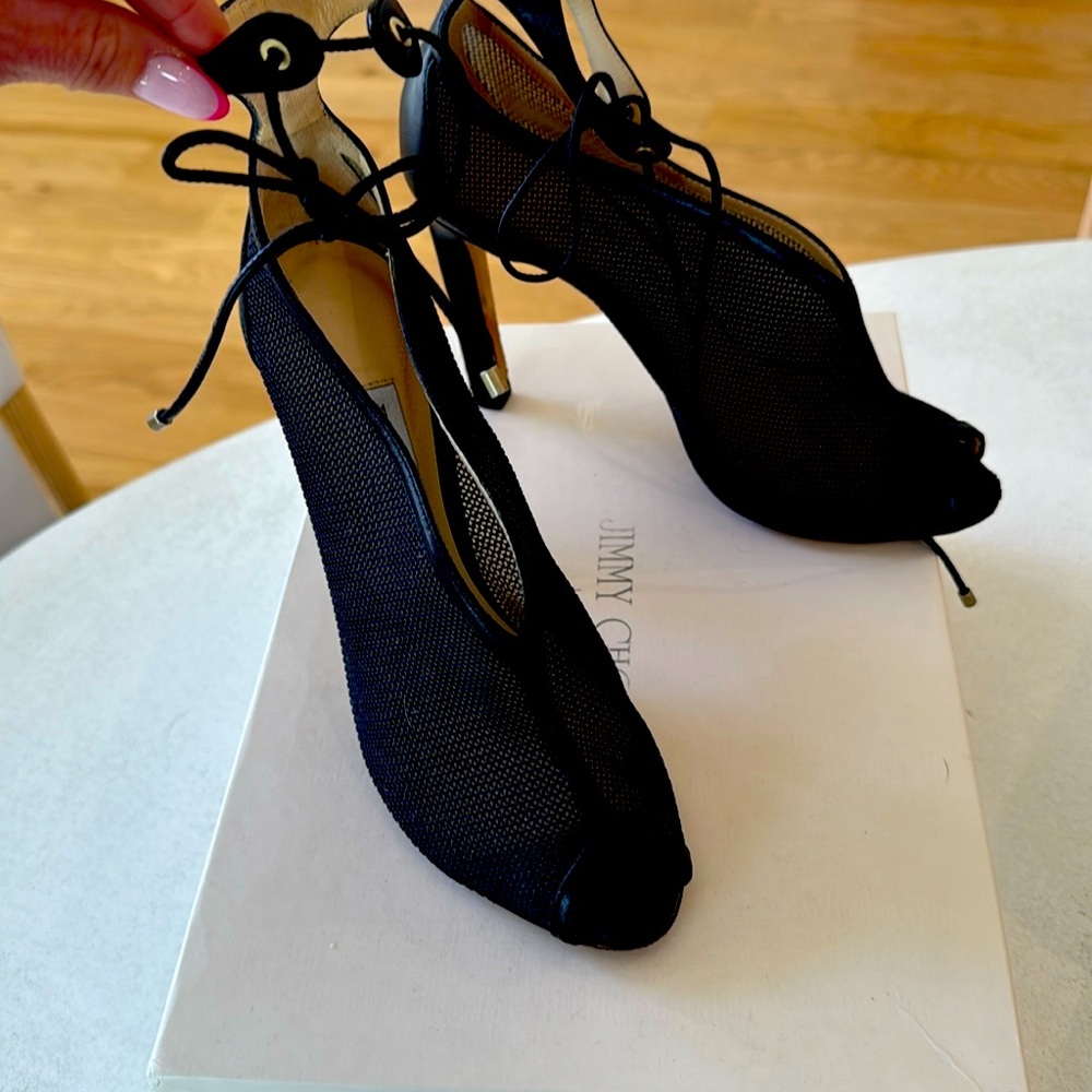 Beautiful Jimmy Choo Sayra 100 Mesh Pumps Size 36.5